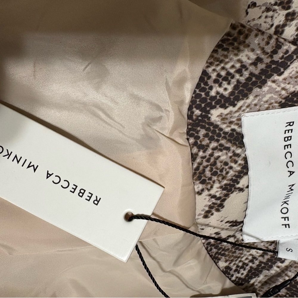 Rebecca Minkoff Snake Print Belted Double Breasted Trench Coat NWT Size S - Picture 10 of 11